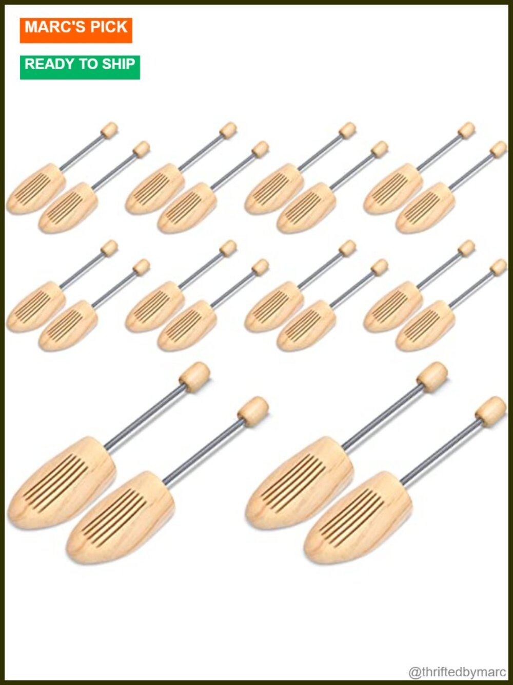 Cedar Shoe Trees 10 Pairs Wood Stretcher for Men Women Size 9-10 Moisture